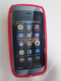 Чохли, бампера Чехлы, бампера ^/--/^ ЧЕХОЛ COVER NOKIA Asha 308 309 малин - фото фото фото