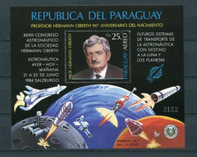 Освоєння космосу Освоение космоса ^/--/^ Парагвай  Paraguay Space 1977 Mi Bl 405  Herman Obecth MNH Cv 19,- ^_^^^ Paraguay Space 1977 Mi Bl 405 Herman Obecth MNH Cv 19 - фото фото фото