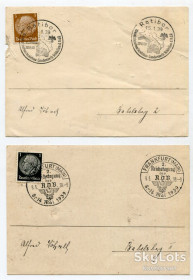 Третій Рейх (-) Третий Рейх (-) ^/--/^ Поштівки ІІІ Райх 1939 р. Frankfurt, Ratibor. ^_^^^ Почты III рейх 1939 г. Frankfurt, Ratibor. - фото фото фото