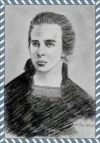 Картини, Гравюри, Живопис та Графіка Картины, Гравюры, Живопись и Графика ^/--/^ Леся Украинка бумага карандаш 20*15 см. ^_^^^ Леся Українка папір олівець 20*15 см. - фото фото фото