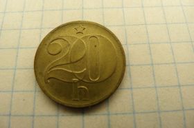 Чехословаччина Чехословакия ^/--/^ Чехословакия 20 геллеров, 1985 г. ^_^^^ Чехословаччина 20 геллерів, 1985 - фото фото фото