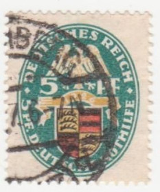 Веймарська республіка Веймарская республика ^/--/^ Германия  ( Рейх) 1926 г. №  395 гашеная ^_^^^ Німеччина (Рейх) 1926 р. No 395 гашена - фото фото фото