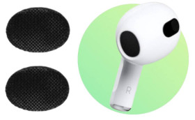 Навушники Наушники ^/--/^ Сітка захисна 7.2 /--/ x /--/ 4.8 мм AirPods 3 пилозахисний фільтр навушників сталева чорна ^_^^^ Сетка защитная 7.2 /--/ x /--/ 4. 8 мм AirPods 3 пылезащитный фильтр наушников стальная черная - фото фото фото