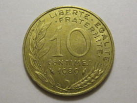 Франція Франция ^/--/^ Франция 10 сантимов 1989 года 3 /--/ П /--/ 999 ^_^^^ Франція 10 сантимів 1989 3 /--/ П /--/ 999 - фото фото фото