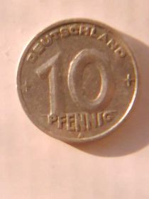 НДР, ФРН ГДР, ФРГ ^/--/^ 10 пфенниг 1948 /--/ А, сост.aVF. Без резервной цены! ^_^^^ 10 пфеніг 1948 /--/ А, сост.aVF. Без резервної ціни! - фото фото фото