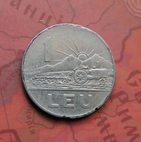 Румунія Румыния ^/--/^ Румыния Румунія 1 лей 1966 ^_^^^ Румыния Румыния 1 лей 1966 - фото фото фото