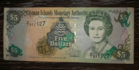 Карибський басейн Карибский бассейн ^/--/^ CAYMAN ISLANDS Каймани 5 доларів 1996 1998 № ...111... ^_^^^ CAYMAN ISLANDS Кайманы 5 долларов 1996 No...111 - фото фото фото