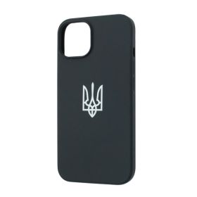 Чохли, бампера Чехлы, бампера ^/--/^ Iphone 14 Plus Чехол микрофибра Трезубец (черный) ^_^^^ Iphone 14 Plus Чехол мікрофібра Трезуб (чорний) - фото фото фото