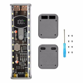 Зовнішні акумулятори (Power Bank) Внешние аккумуляторы (Power Bank) ^/--/^ Корпус PD /--/ 45 /--/ W Повербанк Павербанк для ноутбука телефона PowerBank 8 x 18650 USB Type-C быстрая зарядка черный ^_^^^ PD /--/ 45 /--/ W Повербанк Павербанк для ноутбука телефону PowerBank 8 x 18650 USB Type-C швидка зарядка чорний - фото фото фото