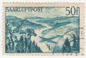 НДР, ФРН ГДР, ФРГ ^/--/^ Германия    (Саар ) 1948 г. № 48 гашеная ^_^^^ Німеччина (Саар) 1948 р. No 48 гашена - фото фото фото