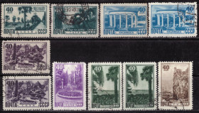 СРСР - СССР - ^/--/^ СССР. Виды Кавказа и Крыма   (серия без 1 м.) 1948 г. ^_^^^ СРСР. Види Кавказу і Криму (серія без 1 м.) 1948 - фото фото фото