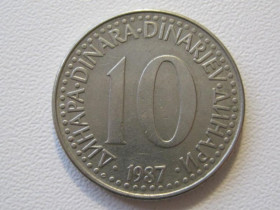 Югославія Югославия ^/--/^ Югославия 10 динаров 1987 года 34878 ^_^^^ Югославія 10 динарів 1987 34878 - фото фото фото