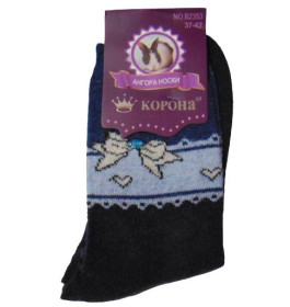 Шкарпетки Носки ^/--/^ Женские носки ангора Корона 2353 37-42 синие ^_^^^ Жіночі шкарпетки ангора Корона 2353 37-42 сині - фото фото фото