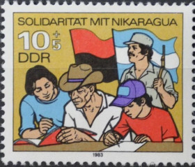 Інше Другое ^/--/^ ГДР Солидарность с Никарагуа 1983 ^_^^^ НДР Солідарність з Нікарагуа 1983 - фото фото фото