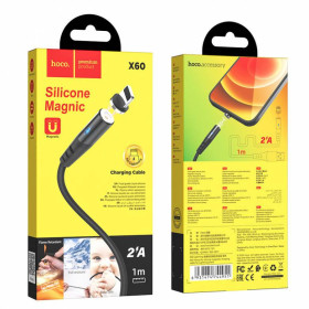 Шлейфи, перехідники Шлейфы, переходники ^/--/^ Магнітний кабель USB  Lightning (айфон) hoco x 60 з підсвіткою 1 м ^_^^^ Магнитный кабель USB Lightning (айфон) hoco x 60 с подсветкой 1 м - фото фото фото
