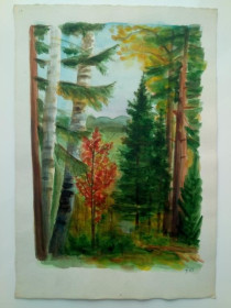 Інше Другое ^/--/^ КАРТИНА 32 см x 22 см. Акварель, бумага, авторская живопись. 1968 г. ^_^^^ КАРТИНА 32 см x 22 см. Акварель, папір, авторський живопис. 1968 р. - фото фото фото