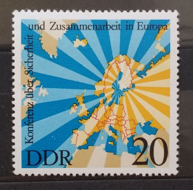 НДР, ФРН ГДР, ФРГ ^/--/^ ГДР 1975 г - Европейская конференция по безопасности и сотрудничеству ^_^^^ НДР 1975 р. - Європейська конференція з безпеки та співробітництва - фото фото фото