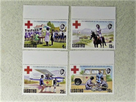 Лесото Лесото ^/--/^ Серія поштових марок Королівство Лесото &amp;quot;  Техніка Літаки Автомобілі, червоний хрест &amp;quot; ^_^^^ Серия почтовых марок Королевство Лесото &amp;quot; Техника Самолеты Автомобили, красный крест &amp;quot; - фото фото фото