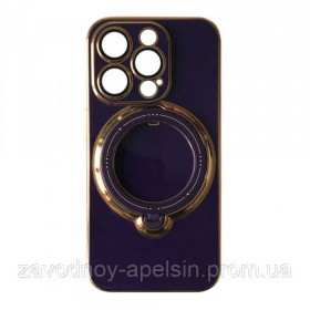 Чохли, бампера Чехлы, бампера ^/--/^ Iphone 14 Pro Max Чехол магнит Подставка Bling (фиолетовый + золото) ^_^^^ Iphone 14 Pro Max Чехол магніт Підставка Bling (фіолетовий + золото) - фото фото фото