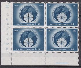 Італія, Ватикан Италия, Ватикан ^/--/^ ZM Италия 1967 г MNH квартблок ^_^^^ 1967 Італія MNH квартблок - фото фото фото