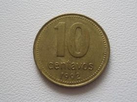 Аргентина Аргентина ^/--/^ Аргентина 10 сентаво 1992 года #8561 ^_^^^ Аргентина 10 сентаво 1992 #8561 - фото фото фото
