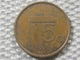 Нідерланди Нидерланды ^/--/^ Нидерланды 5 центов 1993 года #3931 ^_^^^ Нідерланди 5 центів 1993 року #3931 - фото фото фото