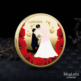 Сувенири Сувениры ^/--/^ Свадебная монета для влюбленных I Love You Gold ^_^^^ Весільна монета для закоханих I Love You Gold - фото фото фото