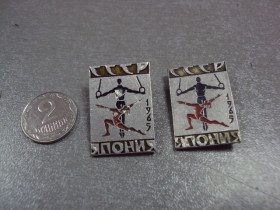 Спортивні Спортивные ^/--/^ знак гимнастика ссср япония 1965 лот 2 шт №10106 ^_^^^ Знак гімнастика СРСР японія 1965 лот 2 шт No /--/ 10106 - фото фото фото