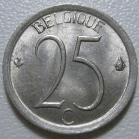 Бельгія Бельгия ^/--/^ Бельгія 25 сантимів 1973 року Belgique 42373 ^_^^^ Бельгия 25 сантимов 1973 года Belgique 42373 - фото фото фото