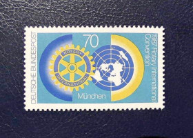 НДР, ФРН ГДР, ФРГ ^/--/^ Поштова марка Німеччина ФРН &amp;quot; Конвенція організації «Ротарі Інтернешнл» у Мюнхені &amp;quot; 1987 рік ** ^_^^^ Почтовая марка Германия ФРГ &amp;quot; Конвенция организации «Ротари Интернешнл» в Мюнхене &amp;quot; 1987 год ** - фото фото фото