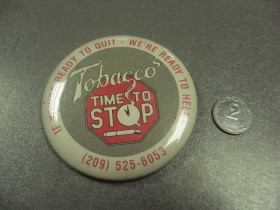 Пам'ятні і ювілейні Памятные и юбилейные ^/--/^ знак tobacco time to stop остановить курение №5348 ^_^^^ tobacco time to stop зупинити куріння No /--/ 5348 - фото фото фото