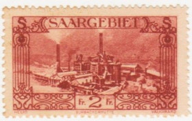 Веймарська республіка Веймарская республика ^/--/^ Германия    ( Саар)   1926  г. № 118 ** ^_^^^ Німеччина ( Саар) 1926 р. No 118 ** - фото фото фото