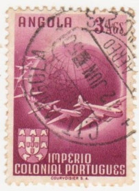 Ангола Ангола ^/--/^ Ангола 1949 г № 341 гашеная ^_^^^ Ангола 1949 No 341 гашена - фото фото фото