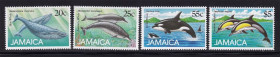 Фауна Фауна ^/--/^ NM Фауна .  Ямайка  1988 г  ** дельфины ^_^^^ NM Фауна . Ямайка 1988 р ** дельфіни - фото фото фото