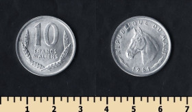 Інші країни Другие страны ^/--/^ Мали 10 франков 1961 ^_^^^ Малі 10 франків 1961 - фото фото фото