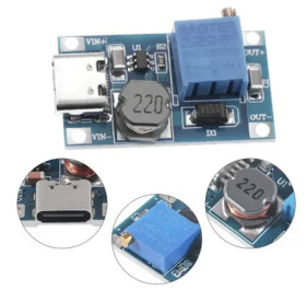 Плати Платы ^/--/^ Стабілізатор перетворювач напруги підвищуючий регульований з Type-C входом MT /--/ 3608 TZT DC-DC 2-24 /--/ В -  ^_^^^ Стабилизатор преобразователь напряжения повышающий регулируемый с USB входом MT /--/ 3608 TZT DC-DC 2-24 /--/ В - 4-2 - фото фото фото