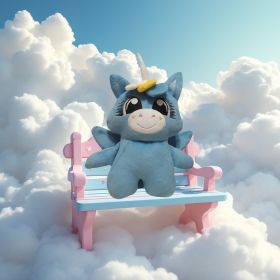 М'які іграшки Мягкие игрушки ^/--/^ Плюшевая мягкая игрушка пони единорог голубой 30 см 4594 ^_^^^ Плюшева м'яка іграшка поні єдиноріг блакитний 30 см 4594 - фото фото фото
