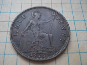 Георг V (-) Георг V (-) ^/--/^ 0.5 /--/ пені 1925 Англія ^_^^^ 0.5 /--/ пени 1925 Англия - фото фото фото
