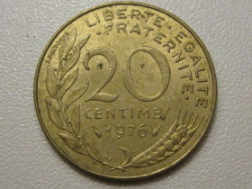 Франція Франция ^/--/^ Франция 20 сантимов 1976 года 38126 ^_^^^ Франція 20 сантимів 1976 року 38126 - фото фото фото