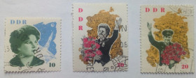 НДР, ФРН ГДР, ФРГ ^/--/^ ГДР 1963 Валентина Терешкова и Гагарин, гашеные ^_^^^ НДР 1963 Валентина Терешкова і Гагарін, гашені - фото фото фото