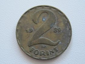 Угорщина Венгрия ^/--/^ Венгрия 2 форинта 1989 года #18223 ^_^^^ Угорщина 2 форинта 1989 року #18223 - фото фото фото