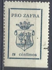 Іспанія Испания ^/--/^ Испания локал Зафра 1935  герб не почтовая марка 5 cent зубц. 1 /--/ м. ^_^^^ Іспанія локал Зафра 1935 герб не поштова марка 5 cent зубц. 1 /--/ м. - фото фото фото