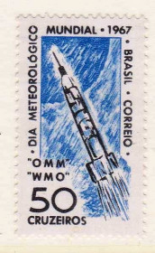 Освоєння космосу Освоение космоса ^/--/^ Космос . БРАЗИЛИЯ 1967 г  ** - метеорология ^_^^^ Космос . Бразилія 1967 р ** - метеорологія - фото фото фото