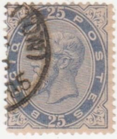 Бенілюкс Бенилюкс ^/--/^ Бельгия   1883  г. № 37 гашеная ^_^^^ Бельгія 1883 р. No 37 гашена - фото фото фото