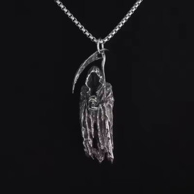 Ланцюжки Цепочки ^/--/^ Кулон смерть с косой из нержавеющей медицинской стали на цепочке ^_^^^ Кулон смерть з косою з нержавіючої медичної сталі на ланцюжку - фото фото фото