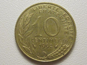 Франція Франция ^/--/^ Франция 10 сантимов 1992 года 38226 ^_^^^ Франція 10 сантимів 1992 року 38226 - фото фото фото