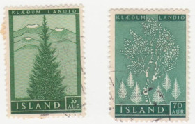 Ісландія Исландия ^/--/^ Исландия 1957 г № 321 - 322   серия гашеная ^_^^^ Ісландія 1957 р No 321 - 322 серія гашена - фото фото фото