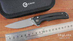 Ножі, мультітули Ножи, мультитулы ^/--/^ Civivi Tarask C /--/ 25023 /--/ C-1, Stonewash Nitro-V, Black G /--/ 10, Caged Ceramic Ball Bearing, Outdoor, Flipper, EDC, Button Lock - фото фото фото