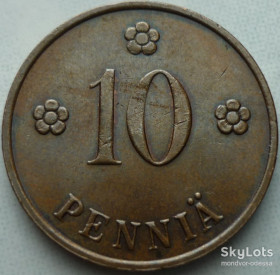 Фінляндія Финляндия ^/--/^ Финляндия 10 пенни 1938 ^_^^^ Фінляндія 10 пенні 1938 - фото фото фото