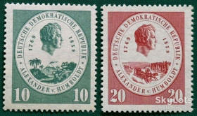 НДР, ФРН ГДР, ФРГ ^/--/^ ГДР 1959 Александр Гумбольдт Mi 684-685 MNH ^_^^^ НДР 1959 Олександр Гумбольдт Mi 684-685 MNH - фото фото фото